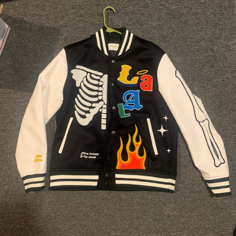 Lifted Anchor "Bridges" Skeleton
Patch Varsity Jacket (BIk) size Large